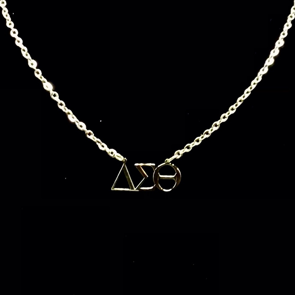 Delta Sigma Theta Silver Necklace